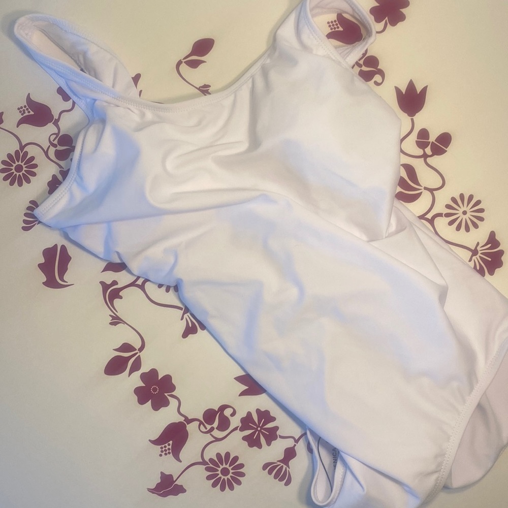 One piece white swimsuit
